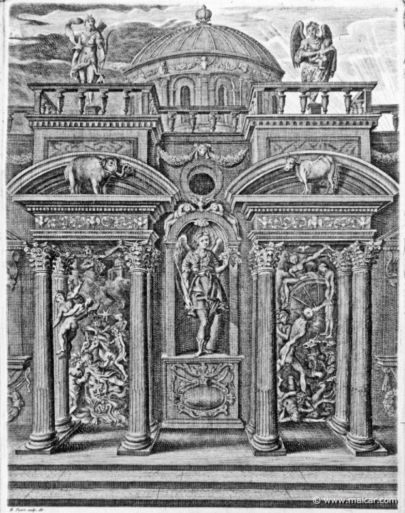 3121detail.jpg - 3121 (detail): The House of Sleep. Bernard Picart (1673-1733), Fabeln der Alten (Musen-Tempel), 1754.