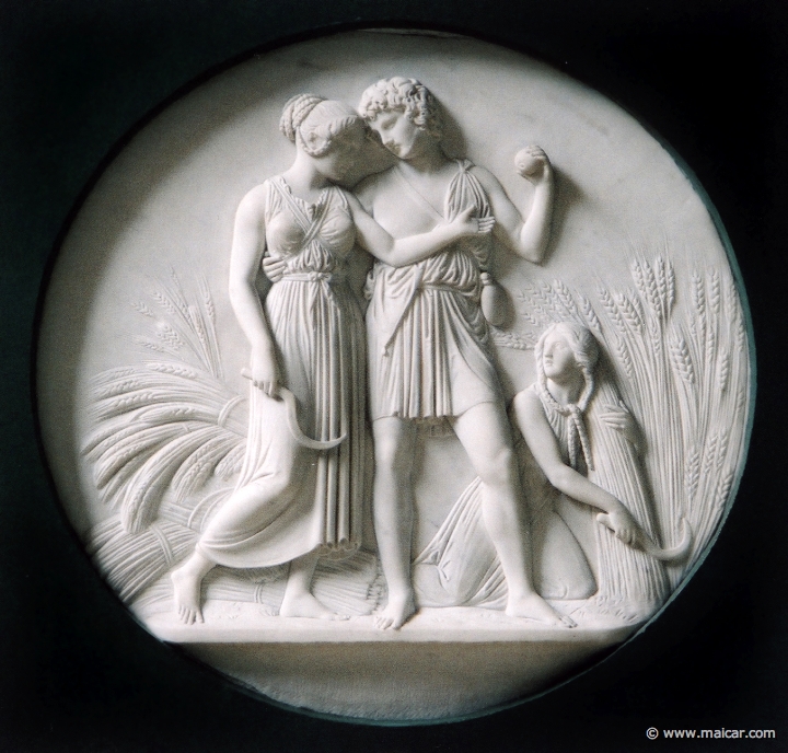 9116.jpg - 9116: Bertel Thorvaldsen 1770-1844: The Ages of Man and the Seasons: Youth-Summer.1836. The Thorvaldsen Museum, Copenhagen.