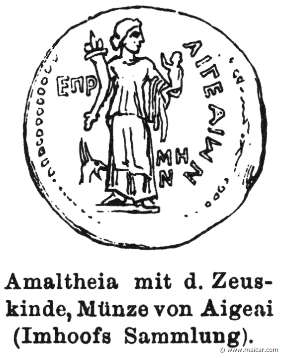 RI.1-0262.jpg - RI.1-0262: Coin showing Amalthea and the child Zeus.Wilhelm Heinrich Roscher (Göttingen, 1845- Dresden, 1923), Ausfürliches Lexikon der griechisches und römisches Mythologie, 1884.